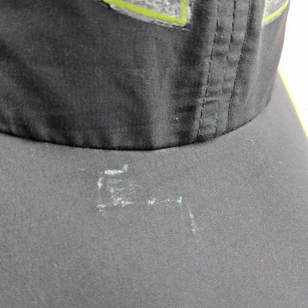 Under Armour Womens HeatGear Running‎ Hat Gray Neon Green Adjustable OSFA
